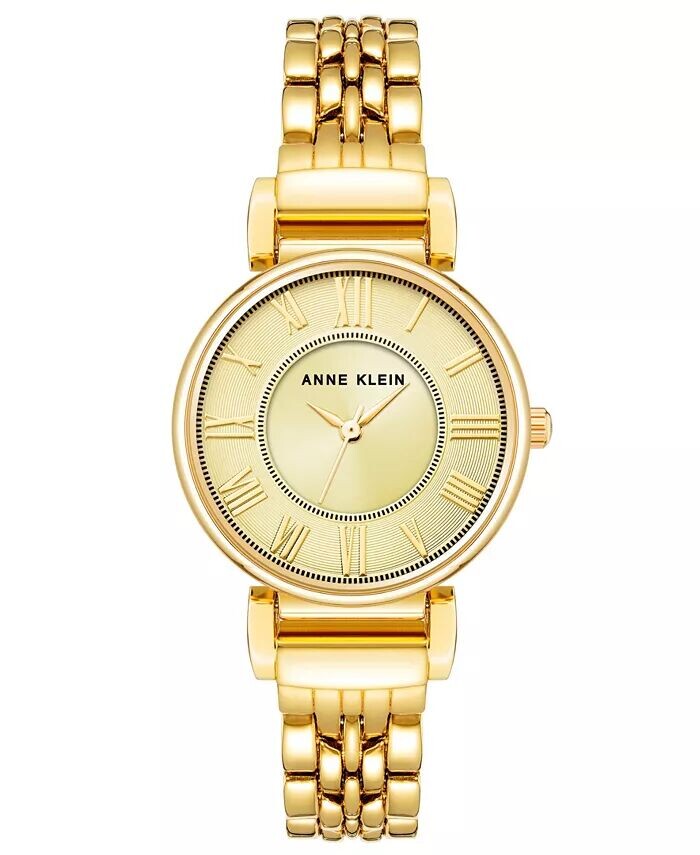 

Женские кварцевые часы-браслет из золотистого сплава, 30 мм Anne Klein, золото