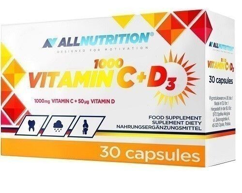 

Allnutrition Vitamin C 1000+D3 жидкий витамин С, 30 шт.