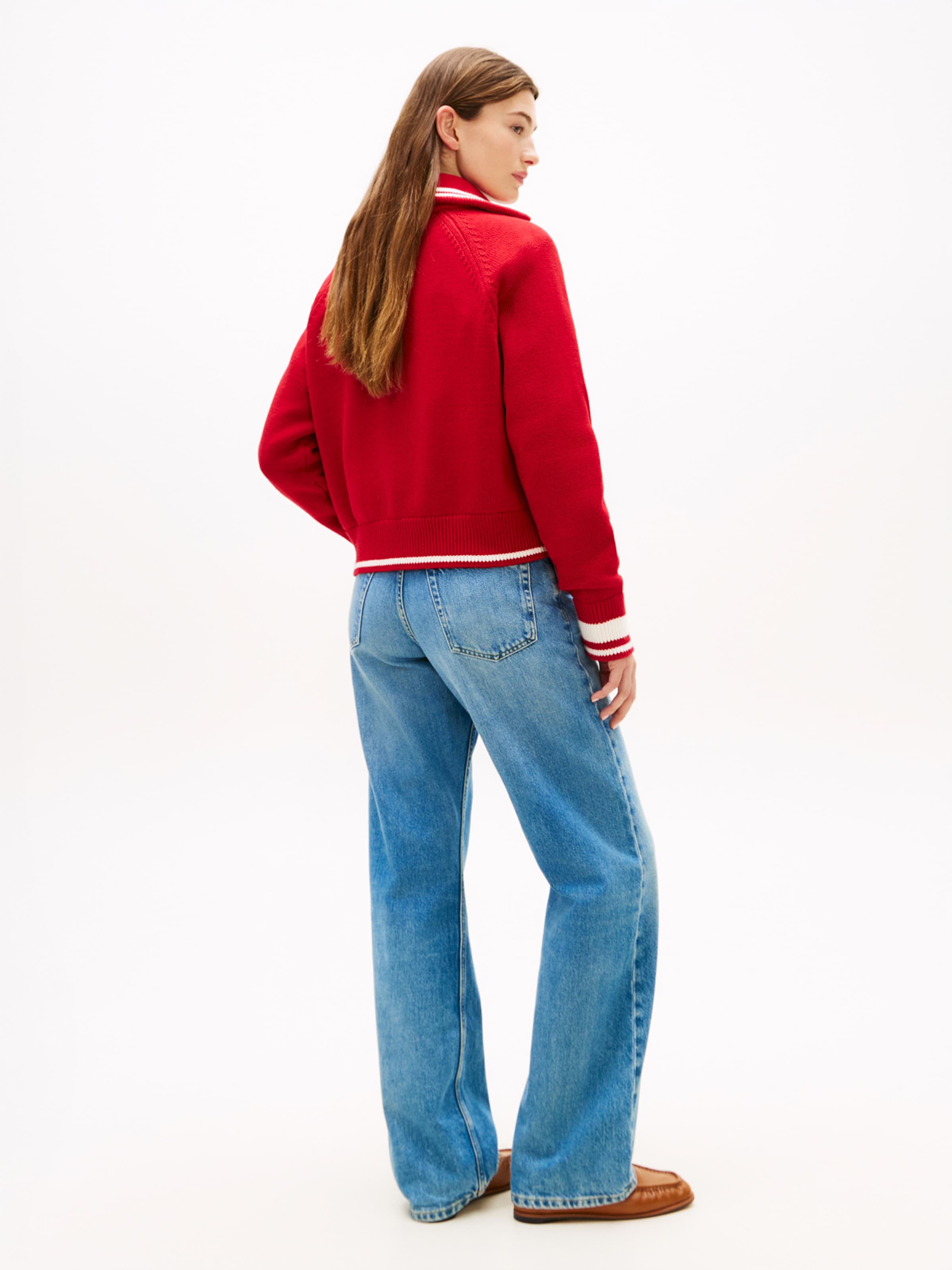 TOMMY HILFIGER Свитер 'Varsity' красный — фото 4