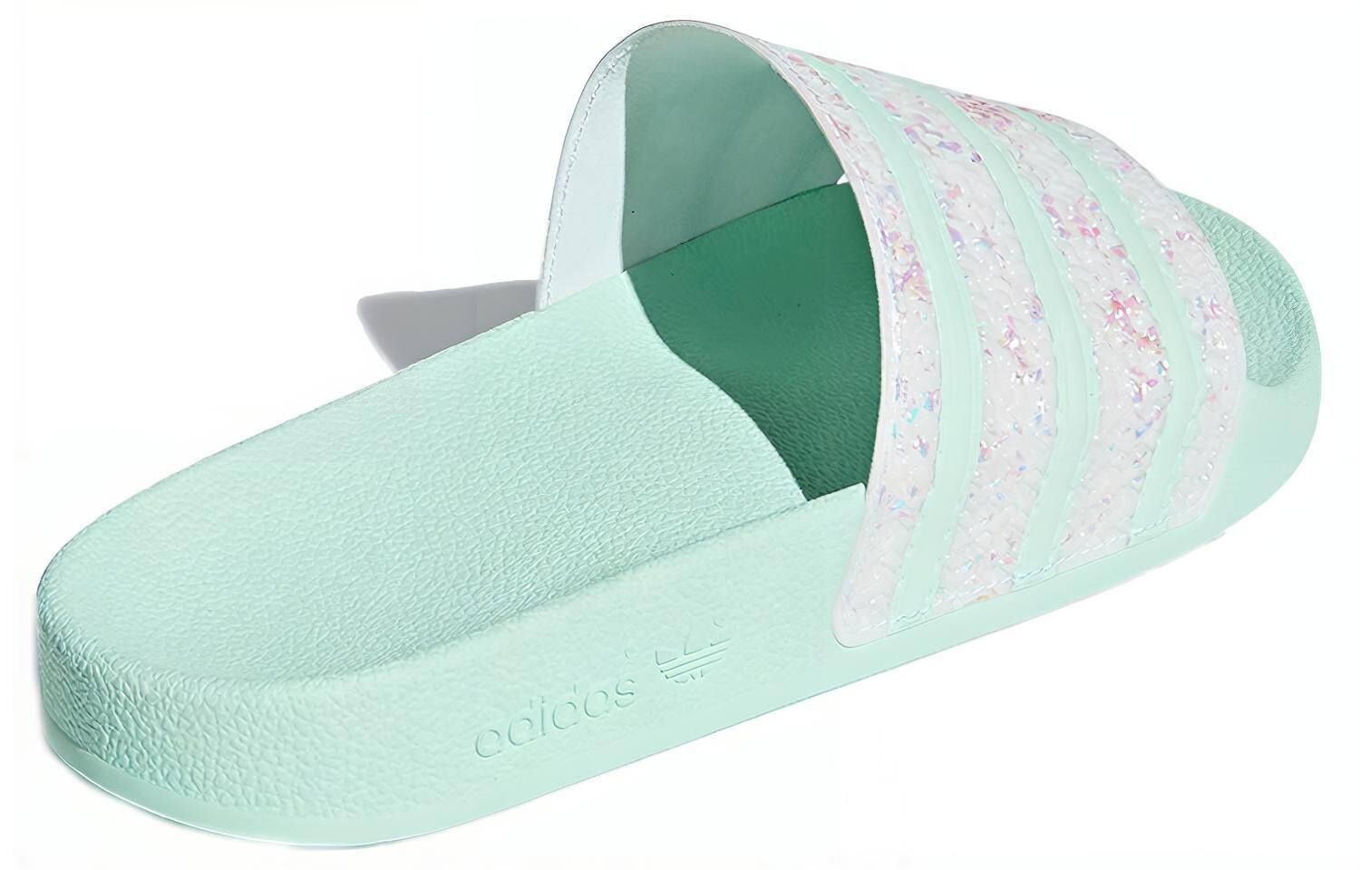 Шлепанцы серии Adilette женские мятно-зеленые Adidas — фото 4