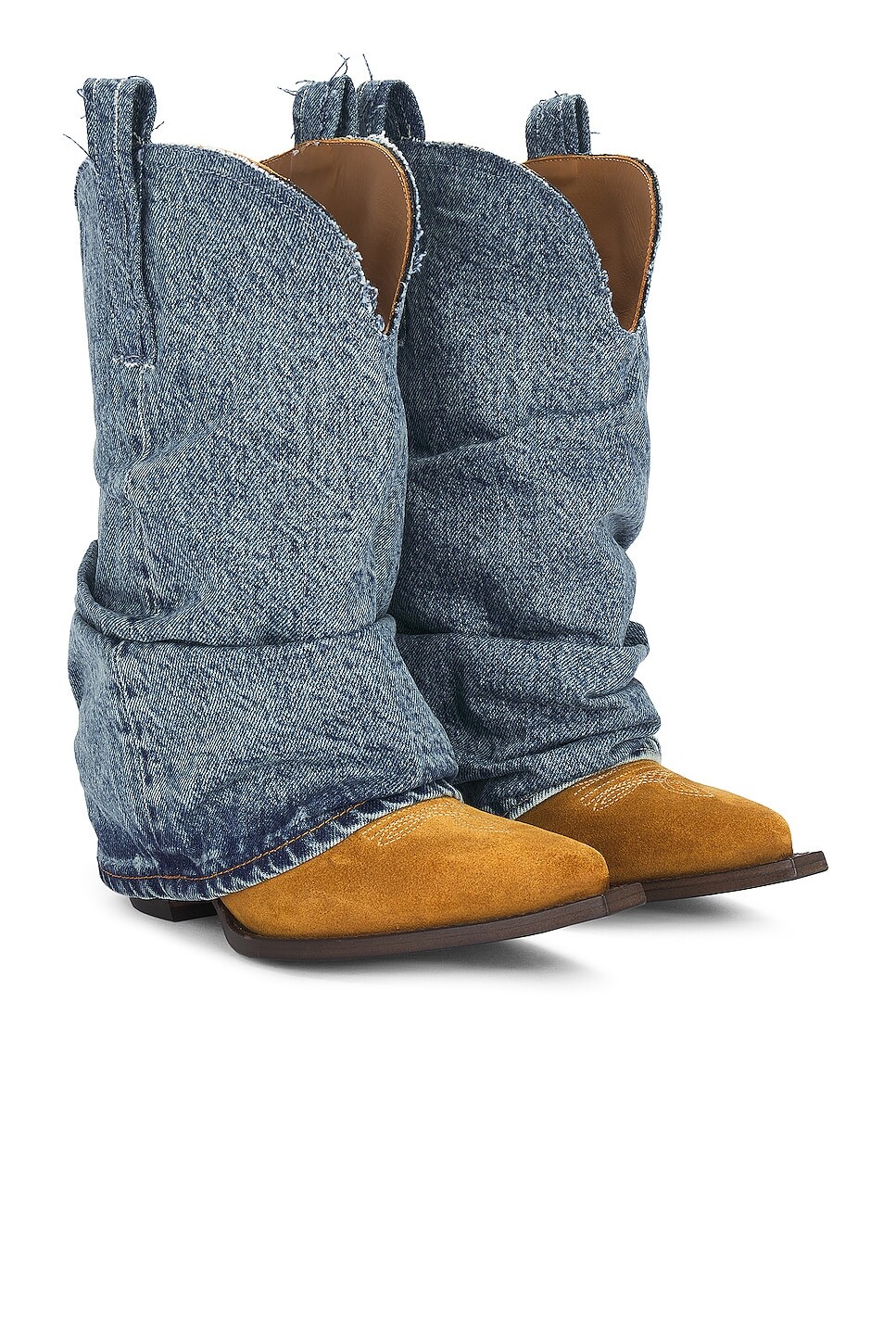 

Массивные ковбойские сапоги R13, цвет Denim