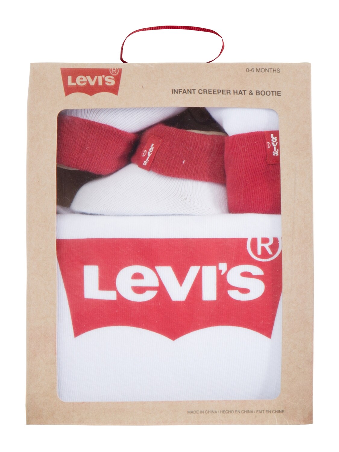 Levi's Kids Комплект для малыша 'Classic Batwing Infant 3pc Set' в белом цвете — фото 2