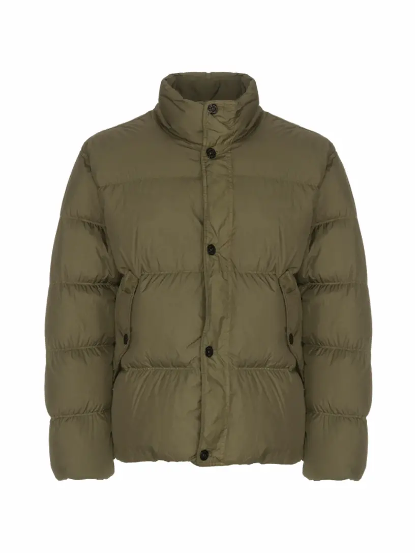 

Стеганый пуховик с логотипом Stone Island, зелёный