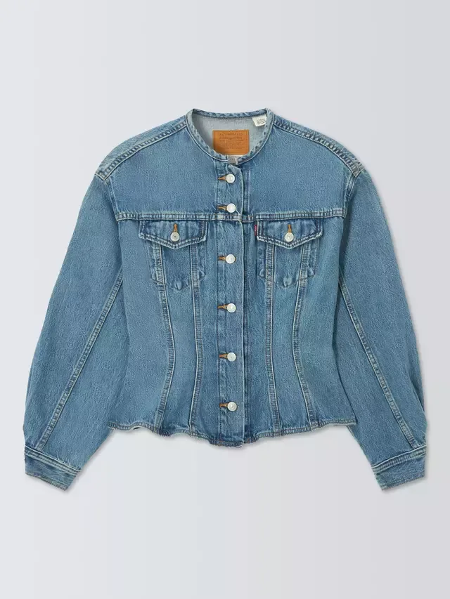 Облегающая джинсовая куртка-тракер, синяя Levi's — фото 4