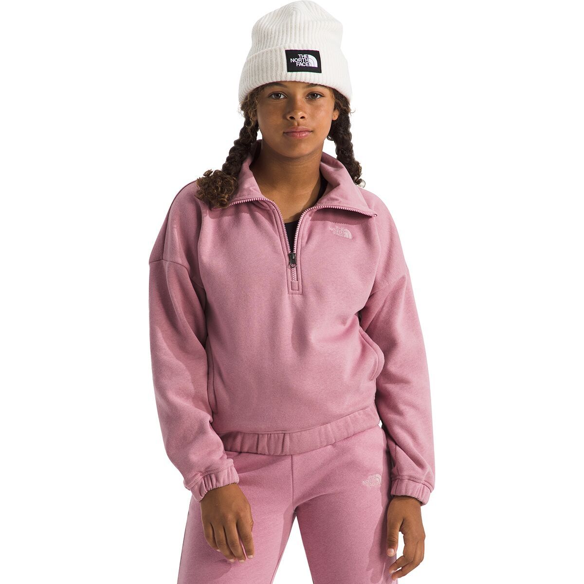

Флисовая кофта с молнией на 1/4 — для девочек The North Face, лиловый
