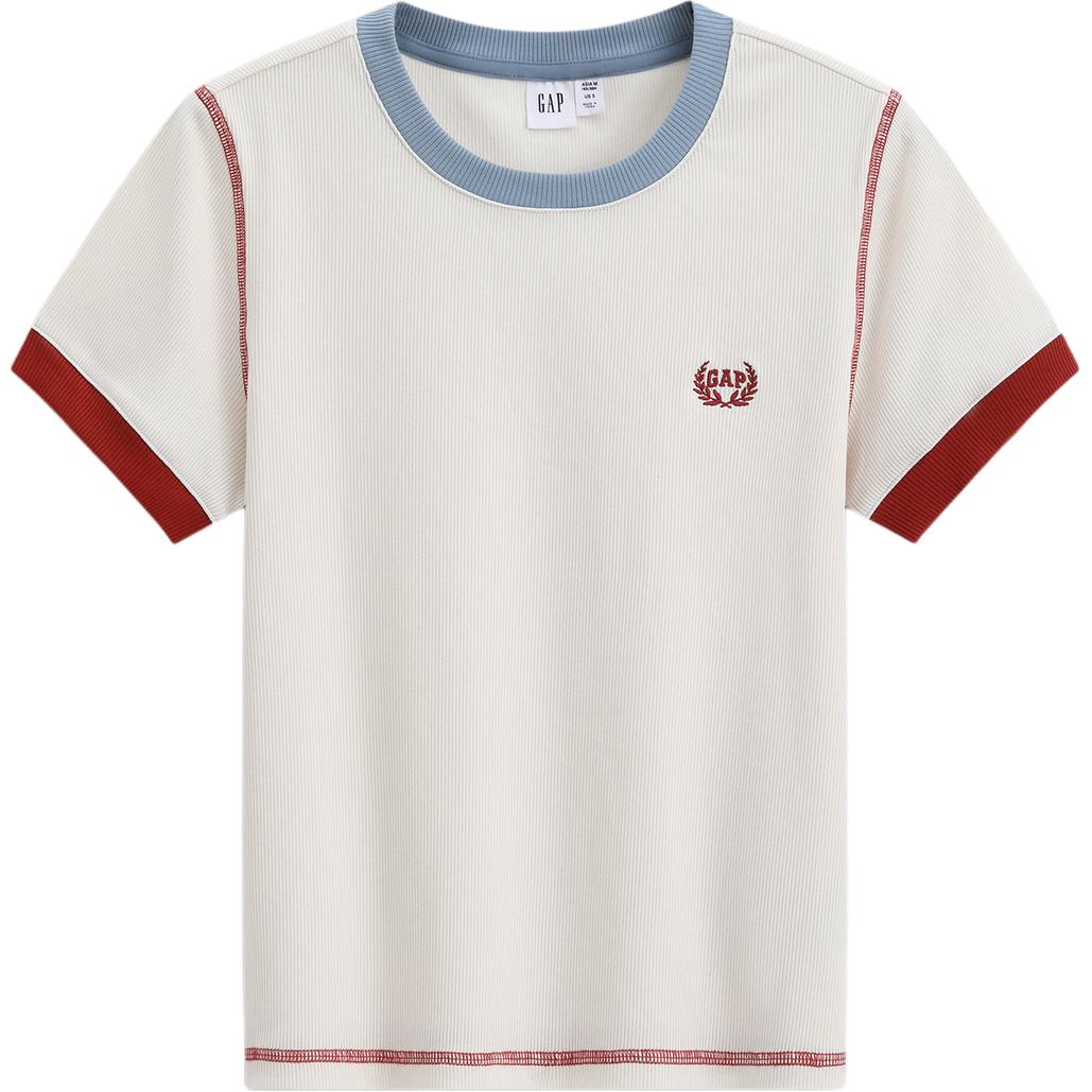 Футболка Women's Crew Neck Moderate GAP, светло-серый — фото 2