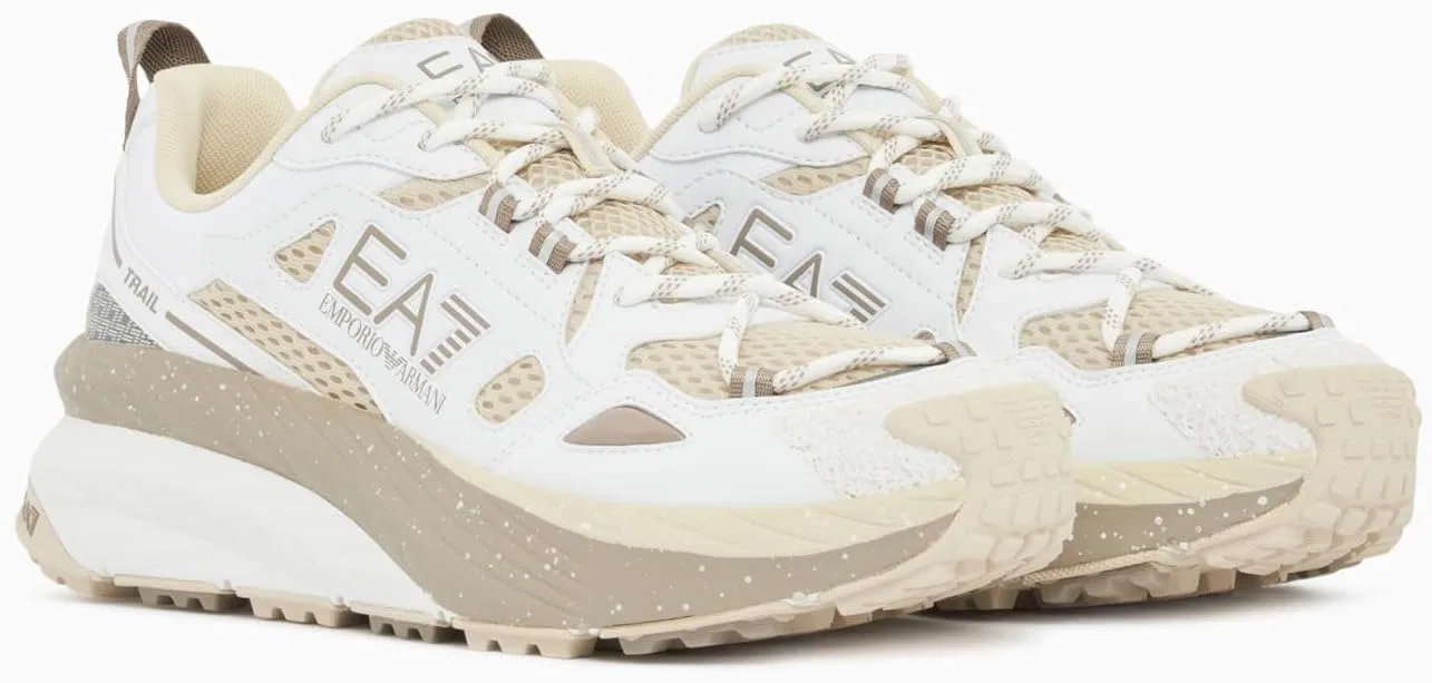 Кроссовки Emporio Armani EA7 7X000602 унисекс для взрослых Crusher Sonic Trail 2.0, White Beige — фото 2
