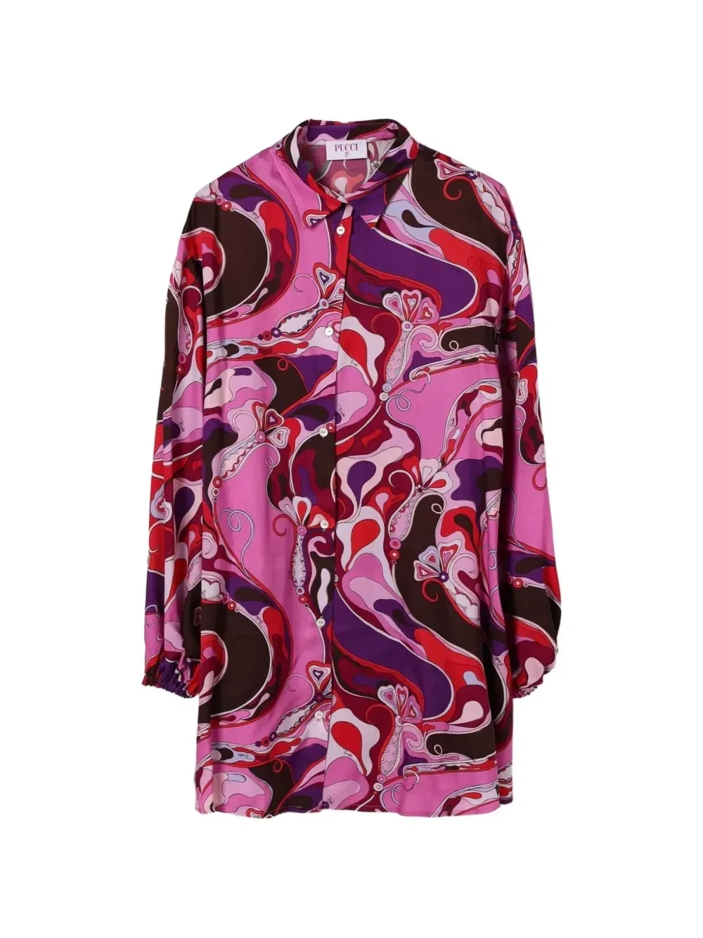 Платье мини с принтом Pucci Junior, розовый