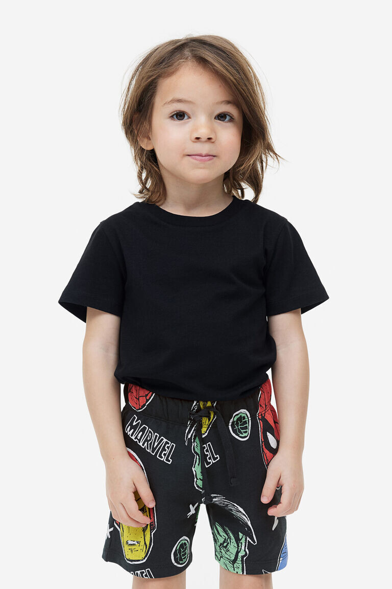 

Шорты без застежки с принтом H&M, черный