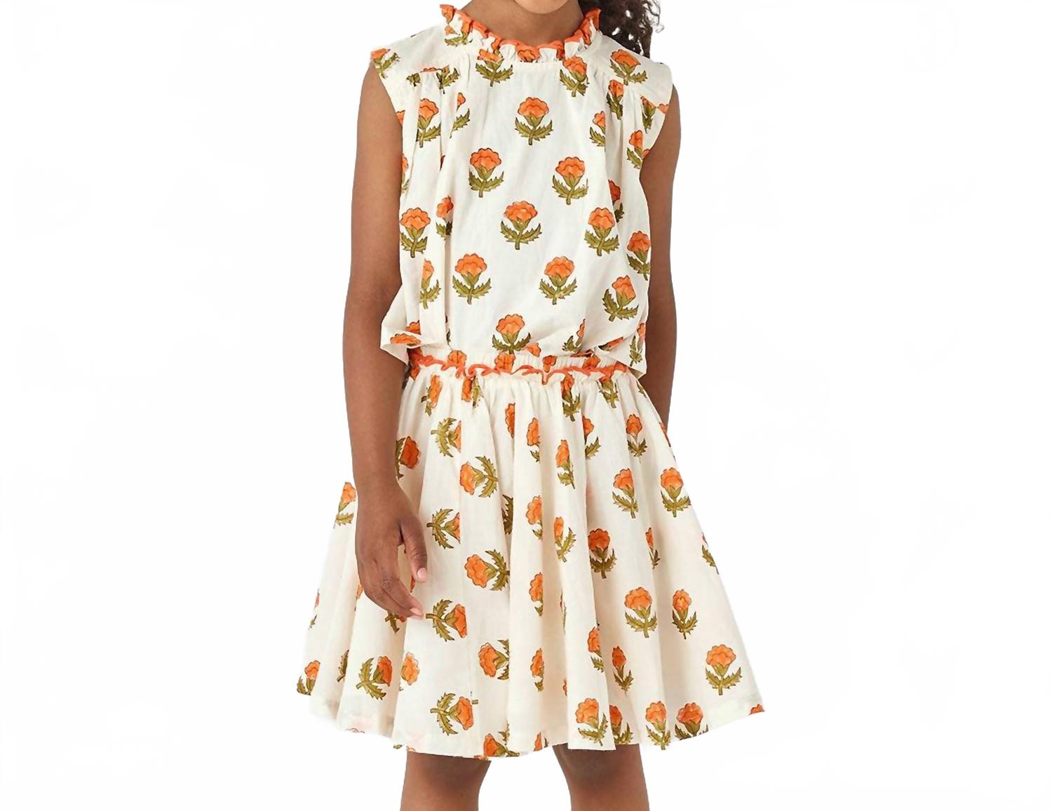 

Юбка Gianna в мелкий оранжевый цветочек Pink Chicken