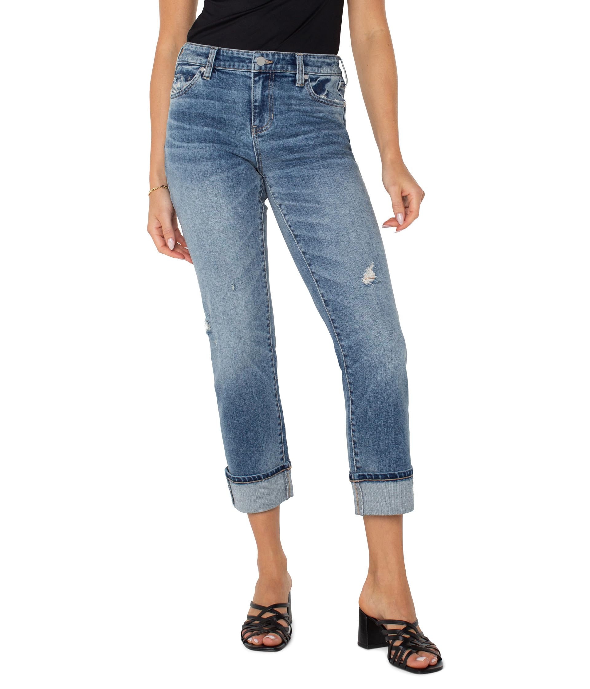 

Джинсы Liverpool Los Angeles Marley Girlfriend Cuffed Jeans, Rio Hondo