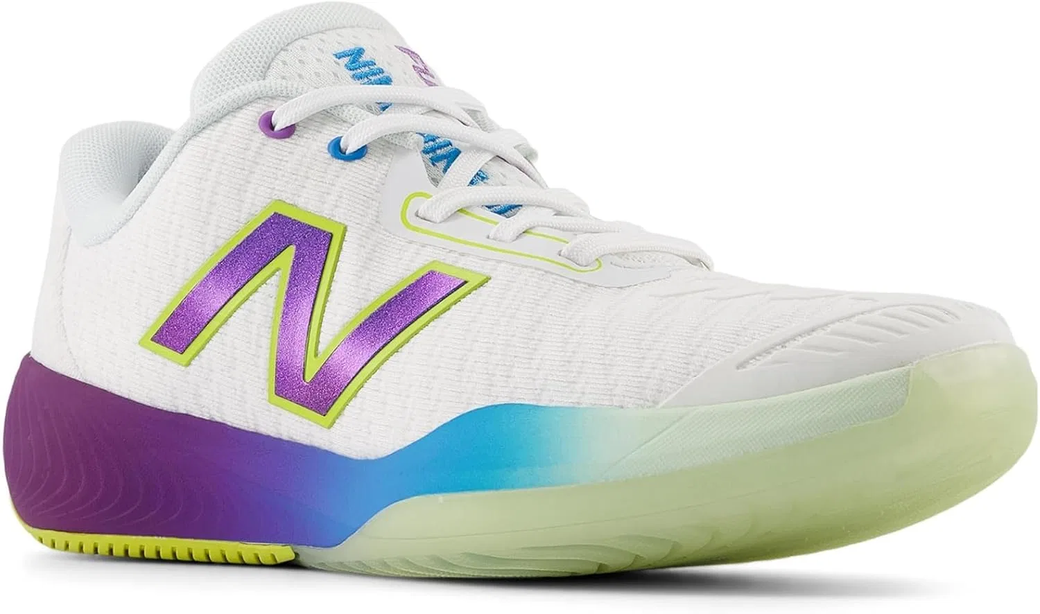 Кроссовки теннисные New Balance MC996, белый/пурпурный/голубой
