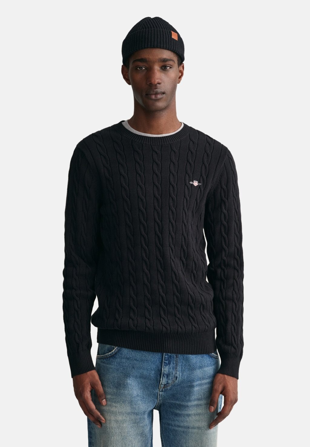 

Джемпер Cable C Neck GANT, черный
