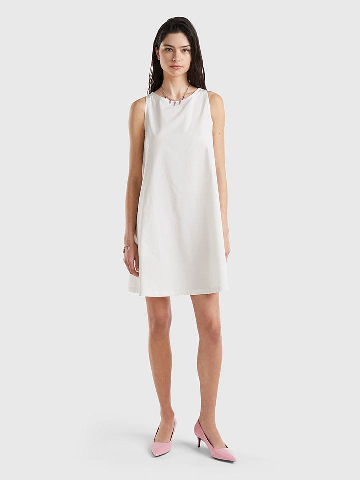 

Короткое платье Benetton, белый