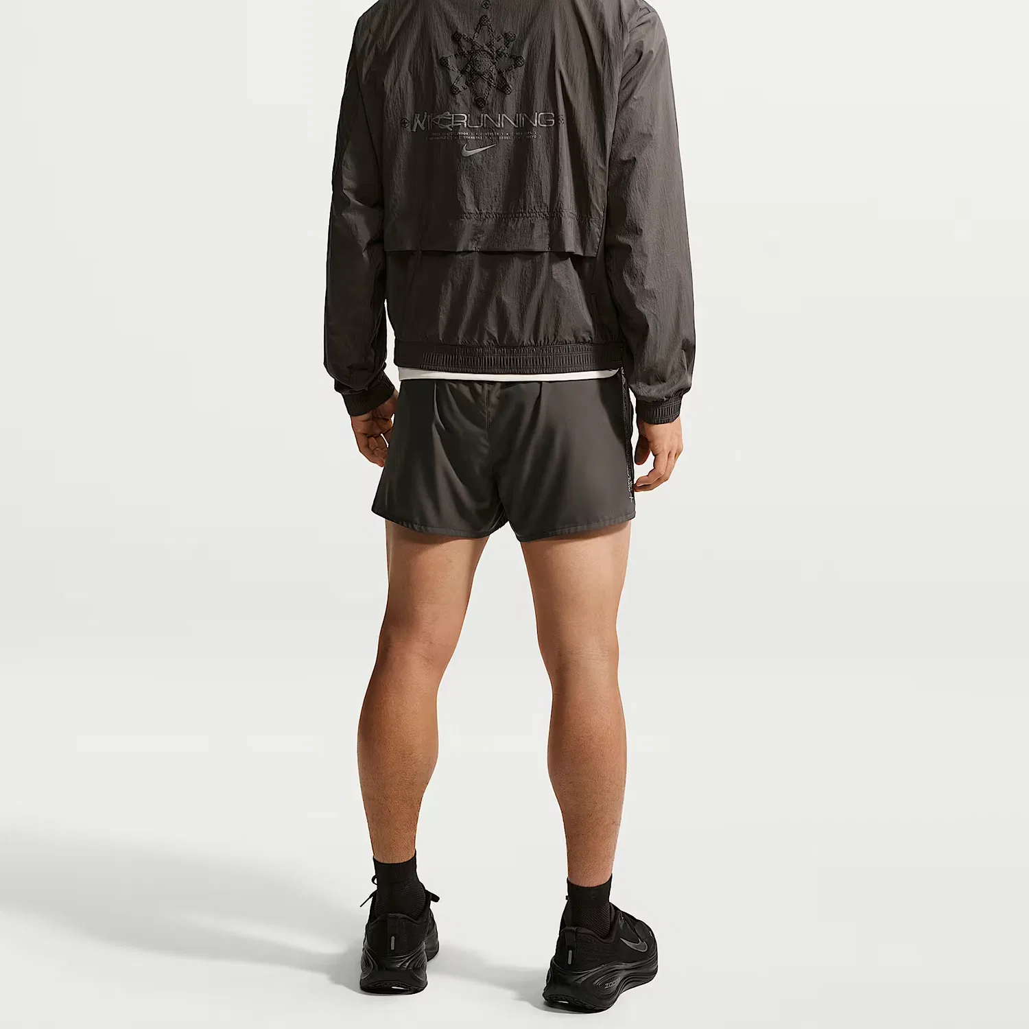 Мужские шорты для бега Dri Fit Nike, Medium Gray/Medium Gray/Black — фото 3