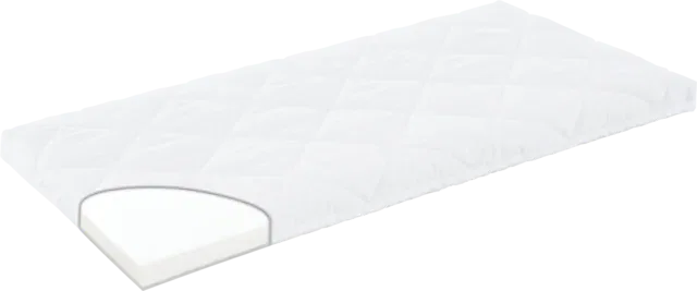 Детский матрас Traumeland WIEGE Wash, подходящий для BabyBay Midi, размер 40 x 80 x 5 см, прямоугольный высота 5 см, плотность: 25 кг/м³, 1 шт., 1 шт. деталь, белый