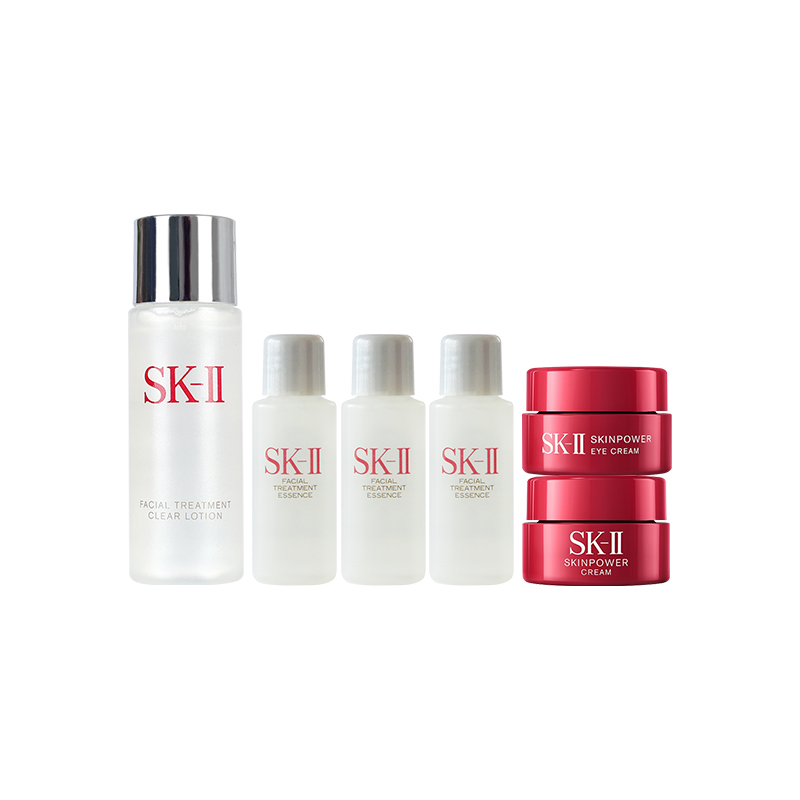 SK II Classic Clear Lotion Fairy Water Serums Lotion Sample Skincare Set для подтяжки, увлажнения и контроля жирности SK-II, clear cream 30ml + cleansing 20g + cream 2.5g + fairy water 10ml*3+ mask — фото 3
