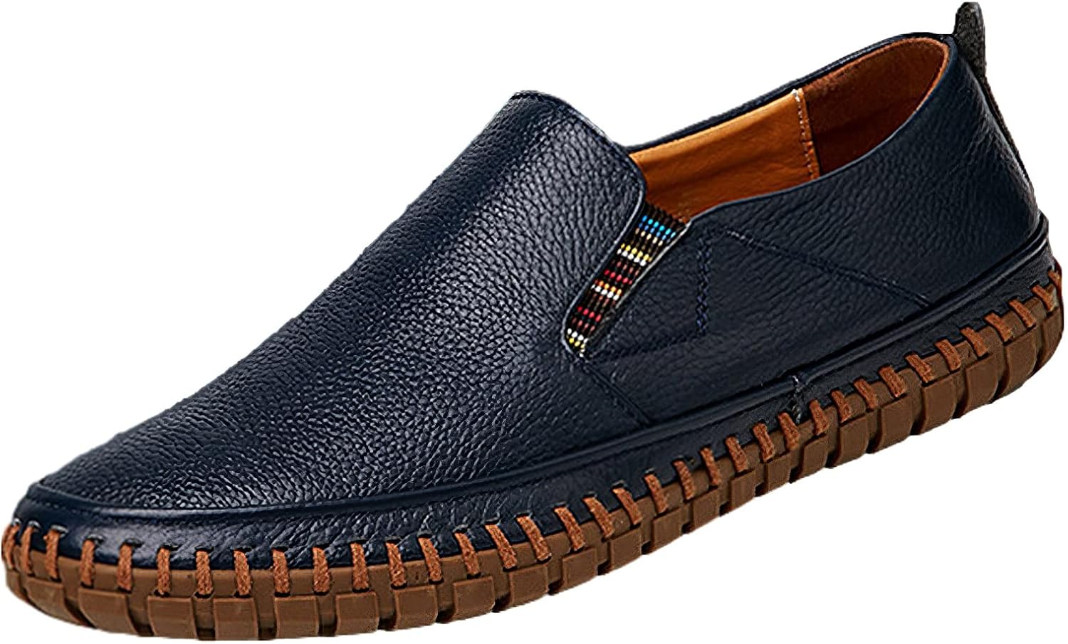 

Мужские слипоны и лоферы Rismart, повседневные плоские кроссовки для ходьбы и вождения, темно-синий