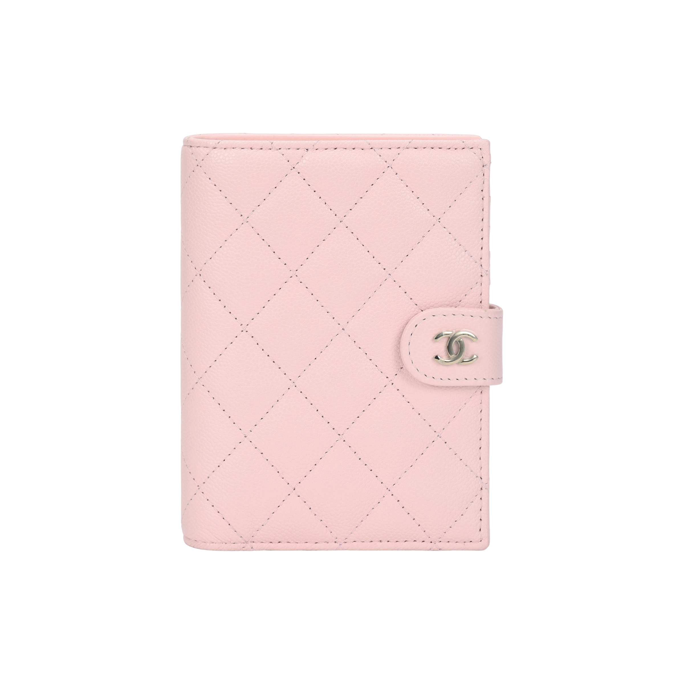 

CHANEL Обложка для паспорта из кожи коровы личи женская розовая