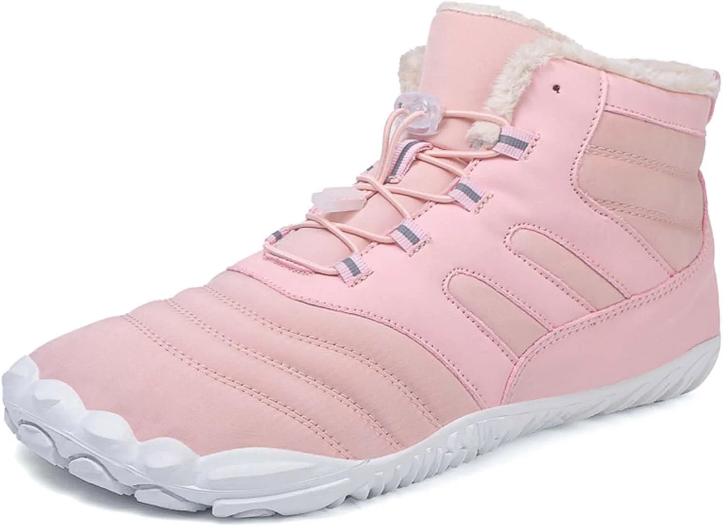 Ботинки Herren Winterschuhe, Herbst und Winter Baumwollschuhe mit Dicker Sohle für Männer und Frauen Bequeme, warme Schneestiefel Gepolsterte, verdickte, lässige Baumwollschuhe Generic, Rosa