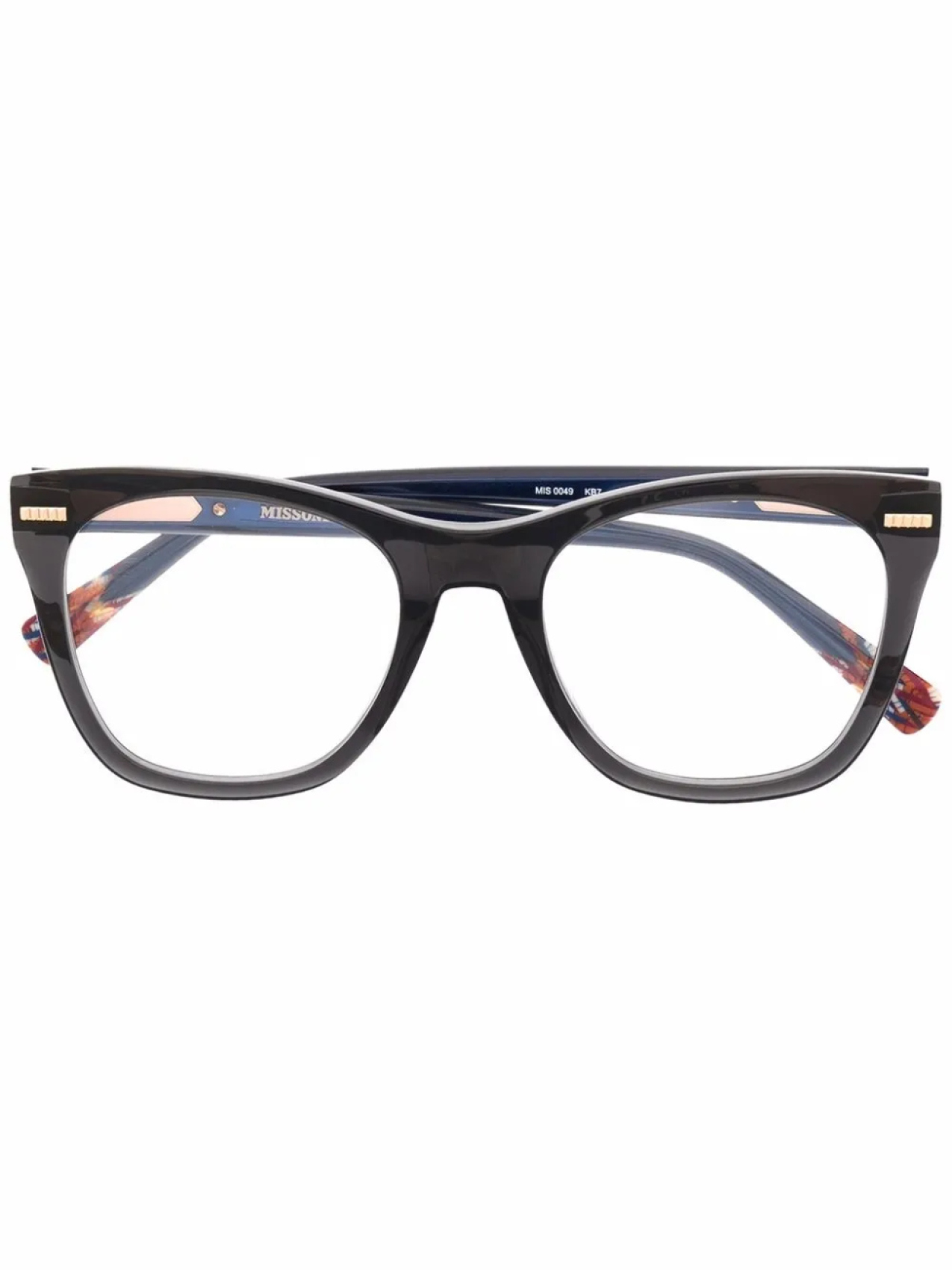 

MISSONI EYEWEAR очки в квадратной оправе, серый