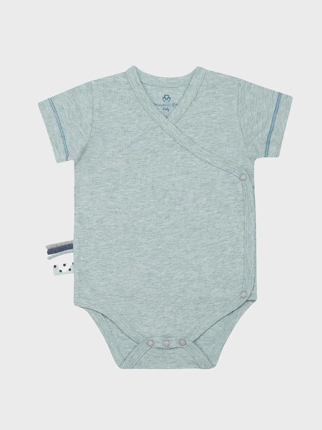 Комбинезон/боди 'OrganicEra Organic Baby S/S Kimono Body' Organicera, Grey