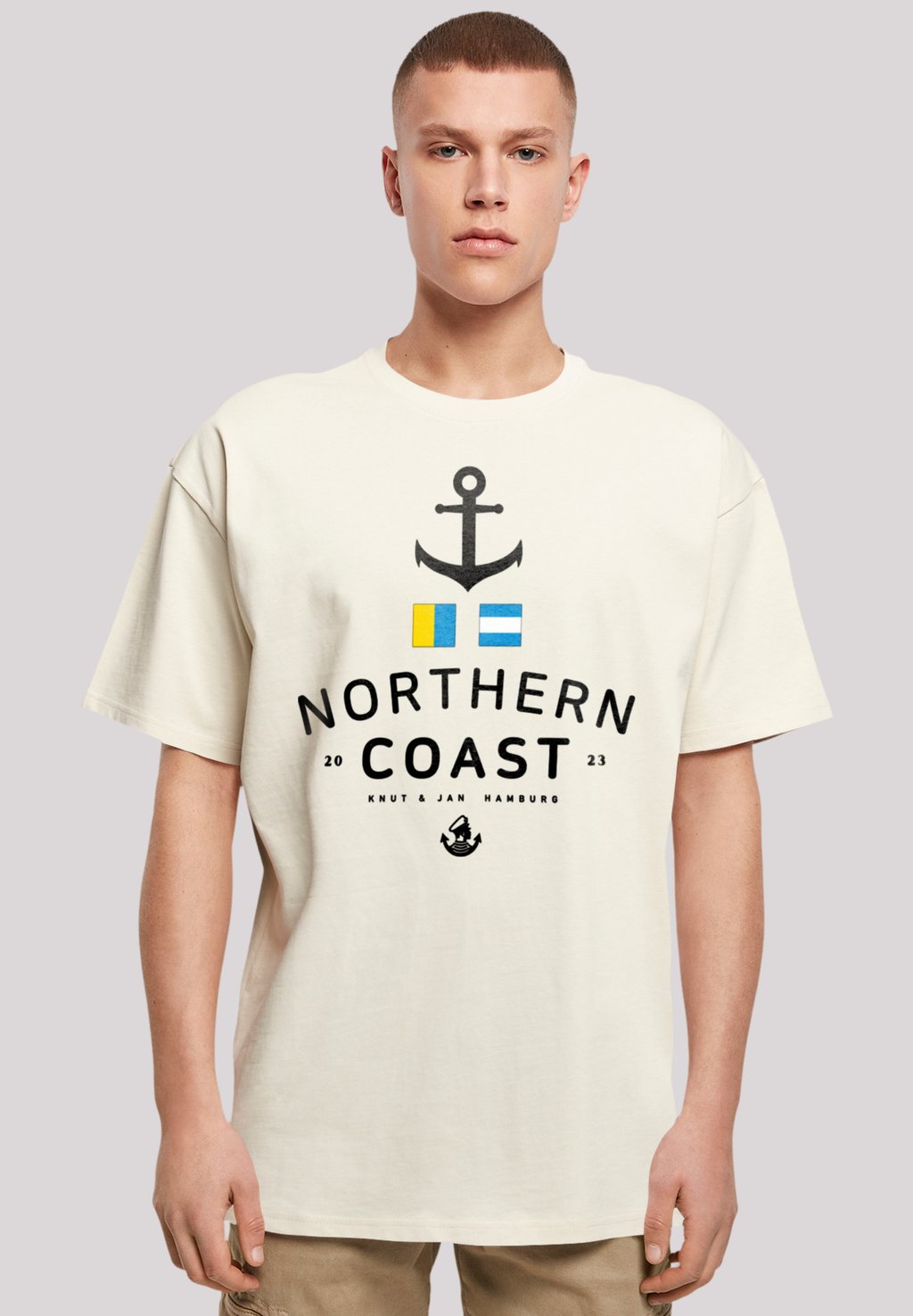 

Футболка с принтом NORDSEE NORDIC COAST KNUT JAN HAMBURG F4NT4STIC, песочный