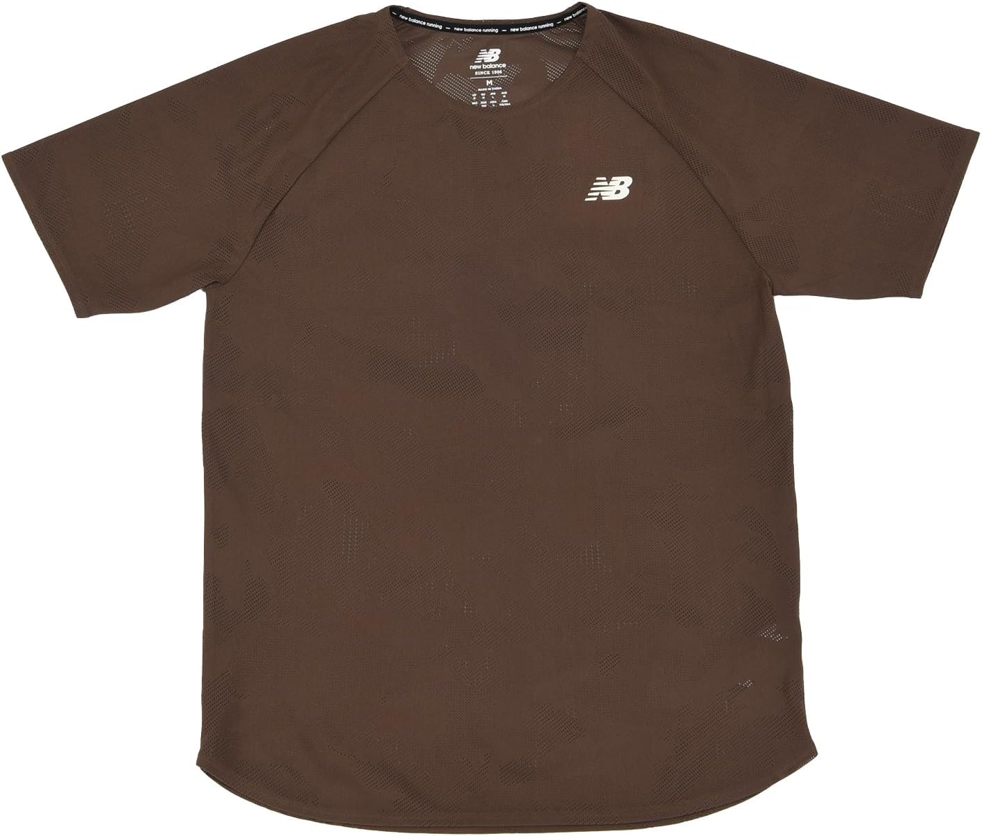 

Мужская футболка New Balance MT33281 Q Speed с коротким рукавом, жаккардовая, быстросохнущая