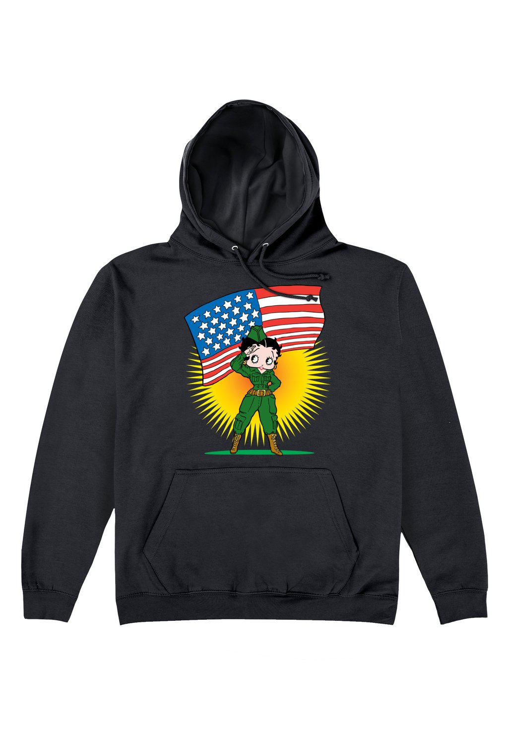 

Толстовка BETTY BOOP USA PATRIOTIC ARMY Henry Tiger, черный
