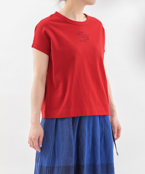 

Футболка из американского хлопка с вышитым логотипом Nop de nod, красный