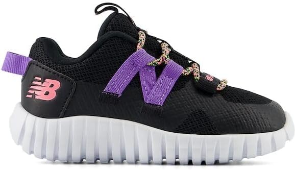 Кроссовки New Balance Kid's Playgruv V1 с эластичной шнуровкой, черный/фиолетовый — фото 3