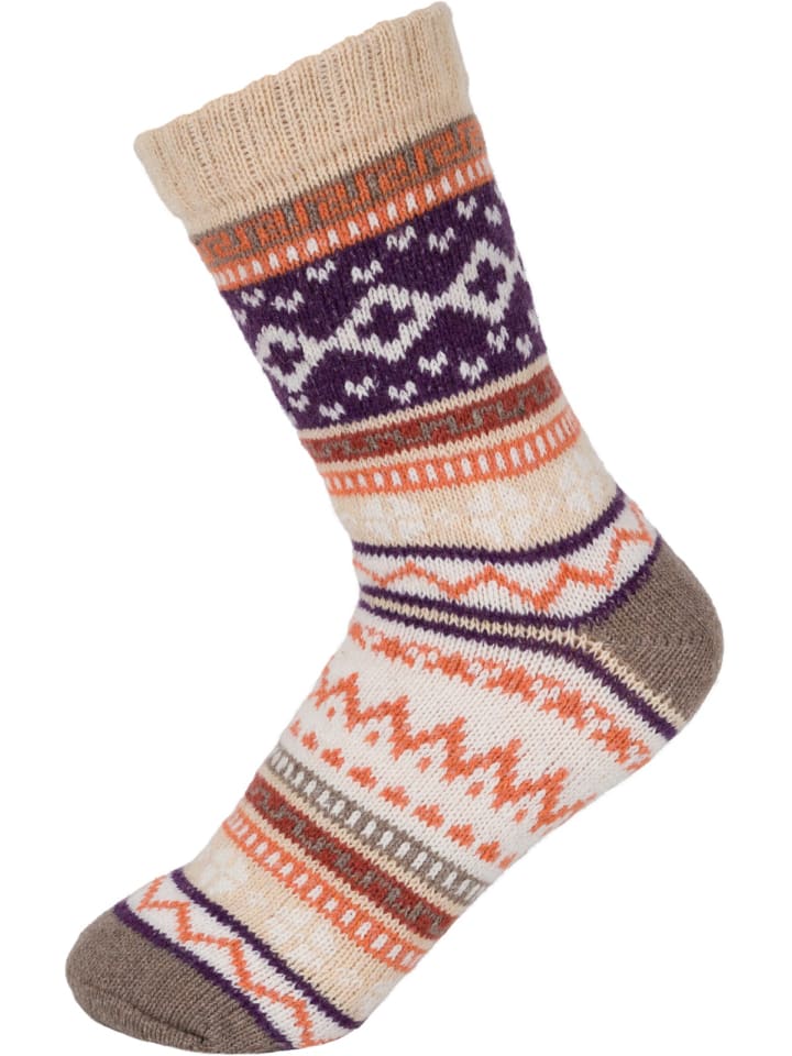 

Носки styleBREAKER Stricksocken mit Norweger Muster, цвет Beige-Taupe