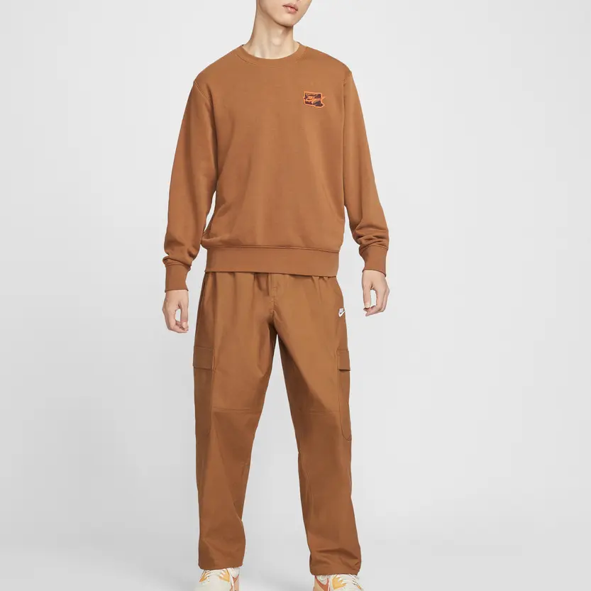 Nike Мужские брюки-карго, коричневые, средней плотности — фото 4