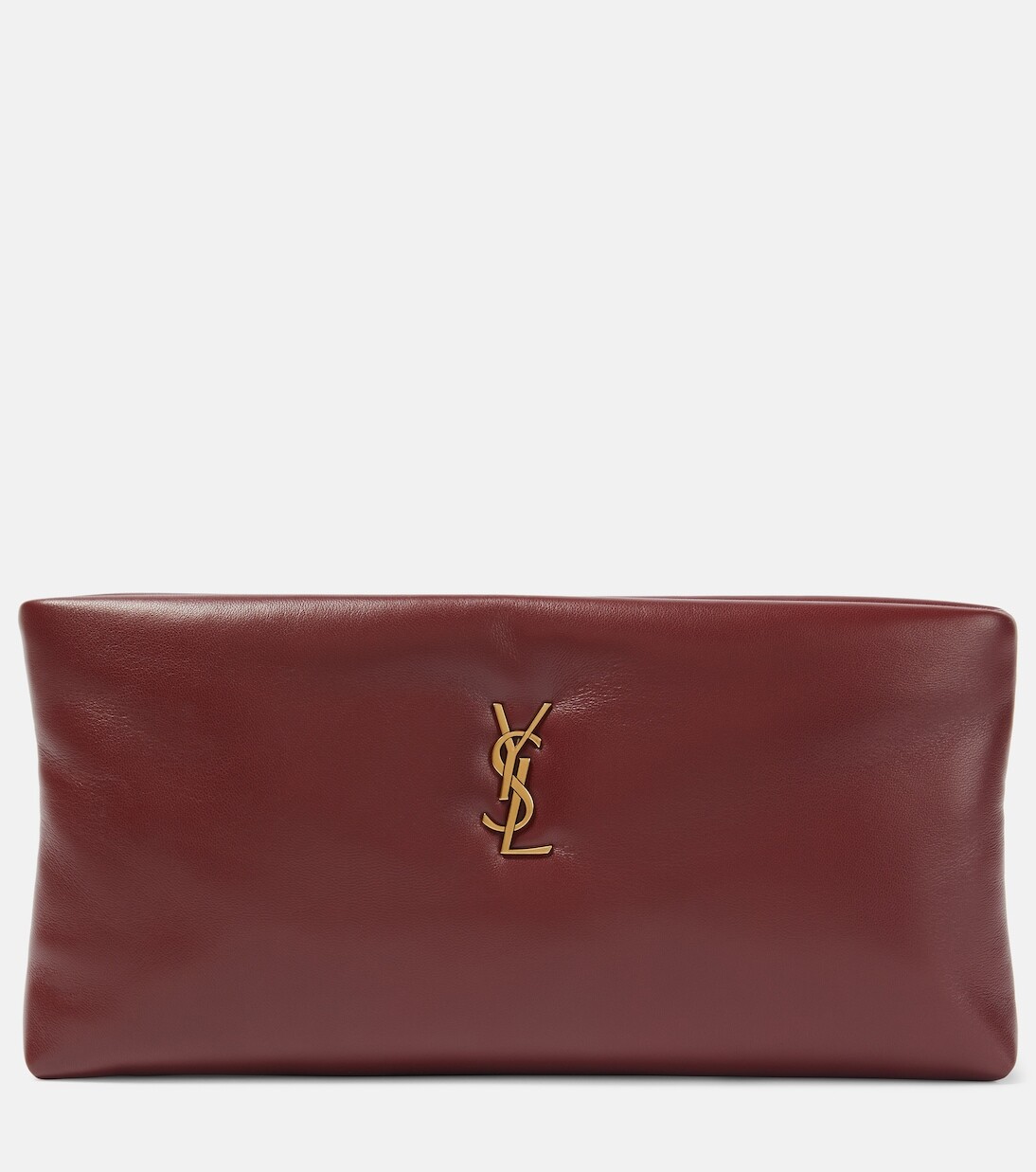 

Кожаный клатч calypso Saint Laurent, бургундия