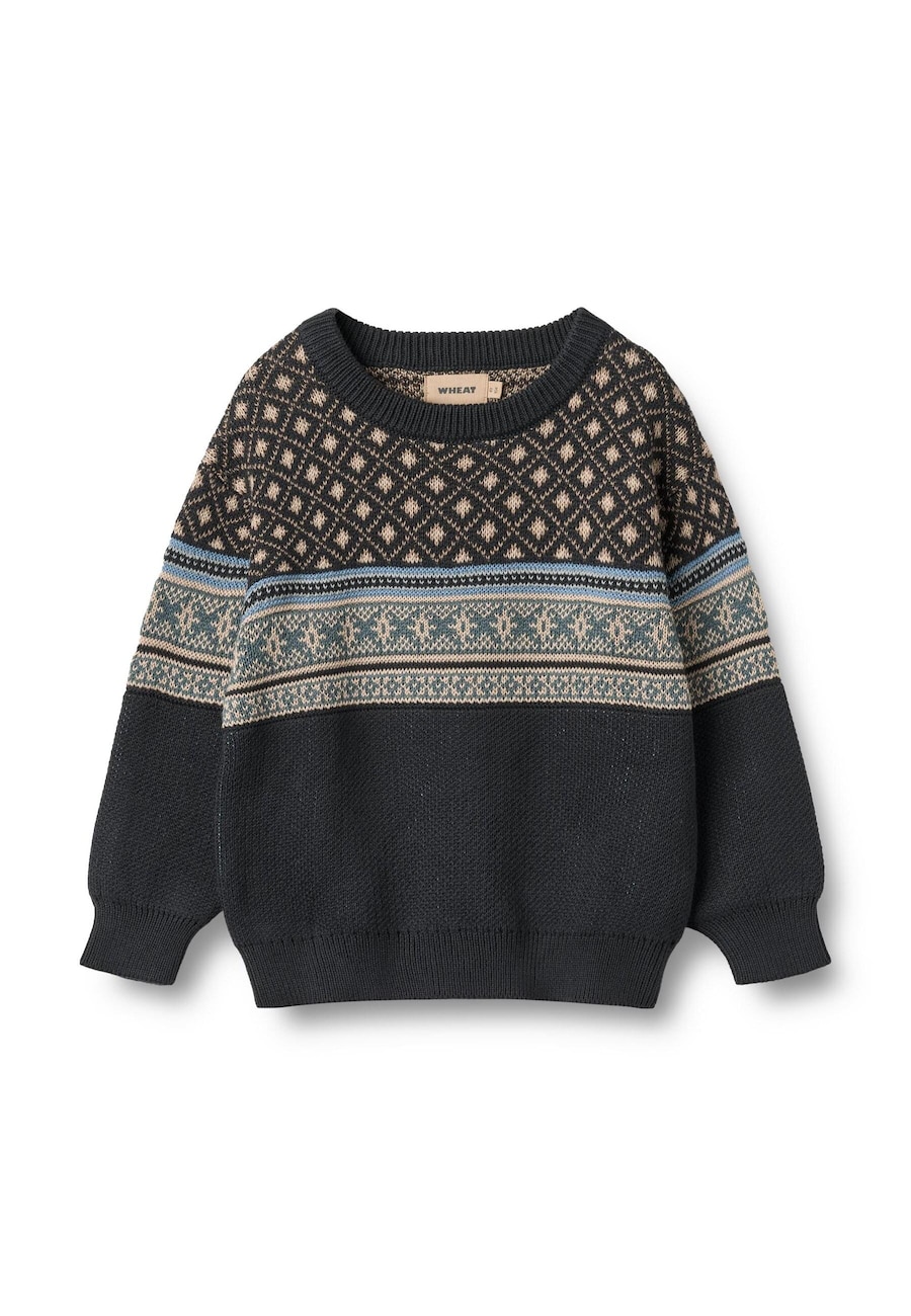 

Свитер WHEAT Julius, темно-синий/голубой/светло-голубой