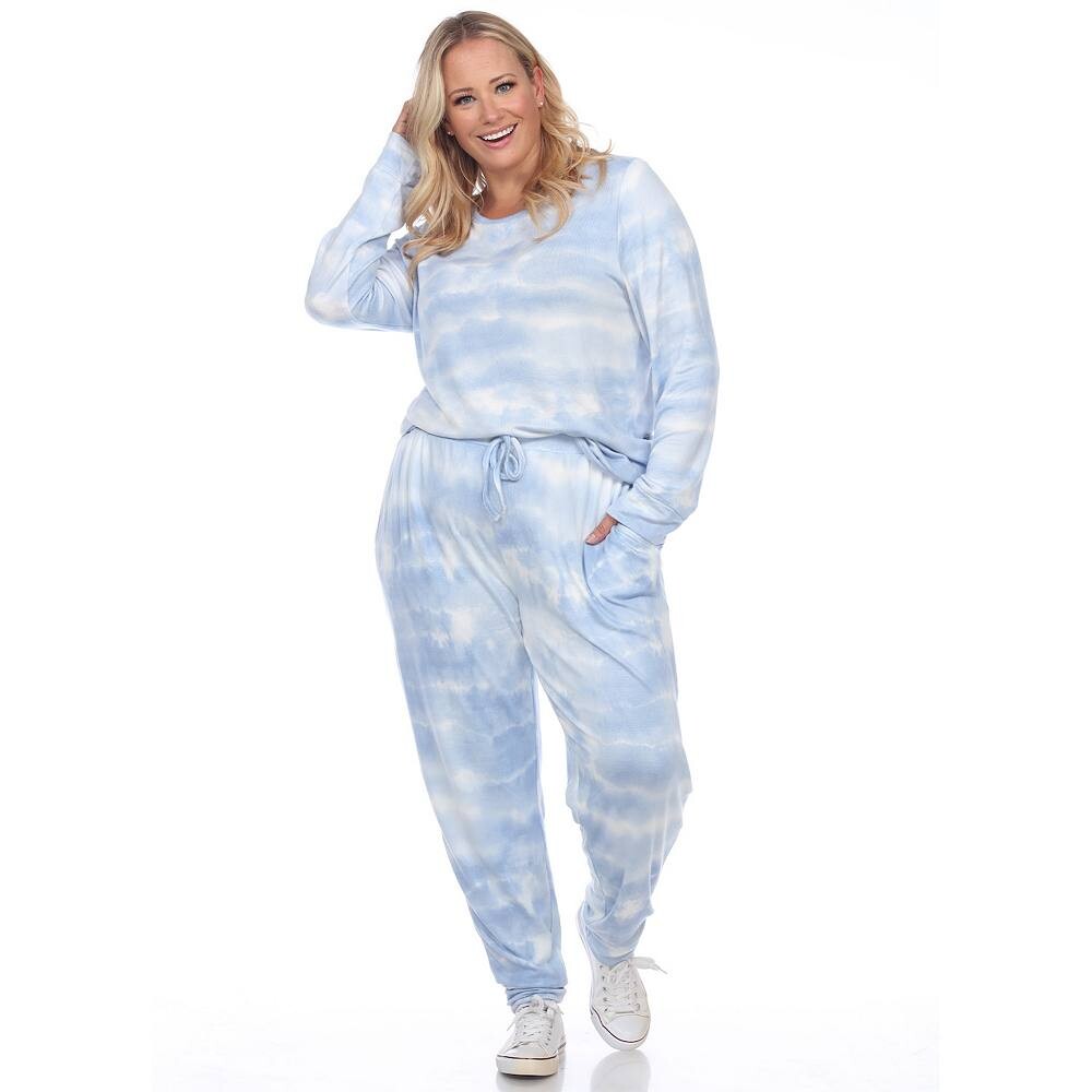 

Комплект домашней одежды больших размеров из 2 предметов WM Fashion, цвет Blue Tie Dye