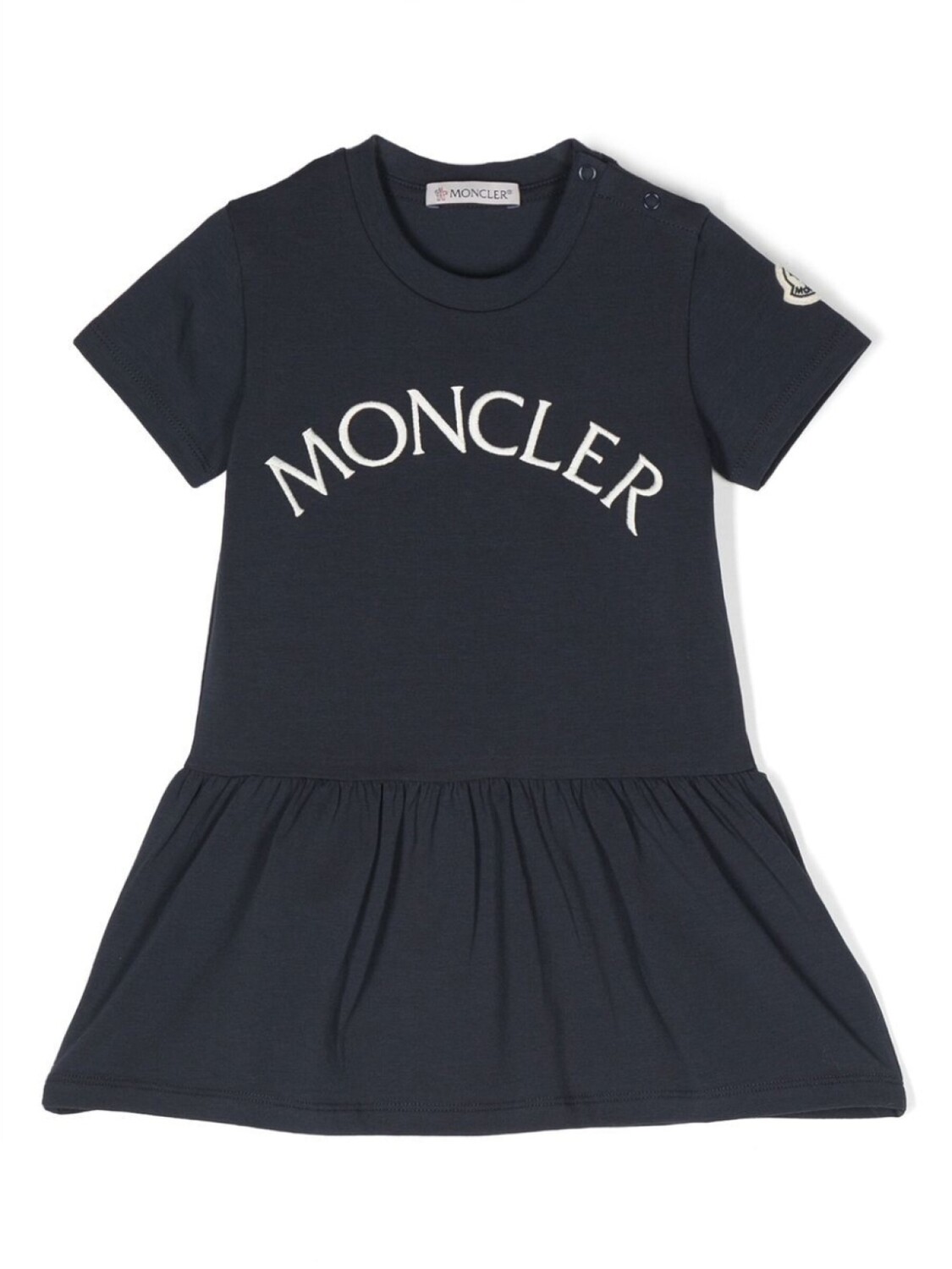 

Платье с короткими рукавами Moncler Enfant, синий