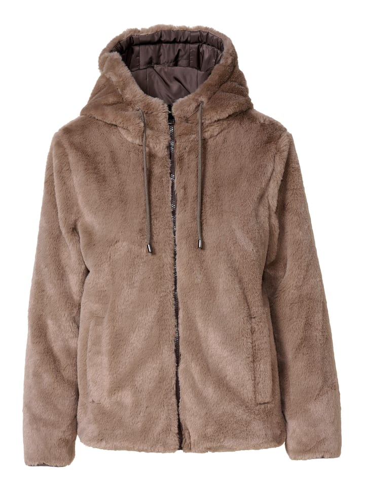 

Двусторонняя утепленная женская куртка коричневого цвета KOROSHI