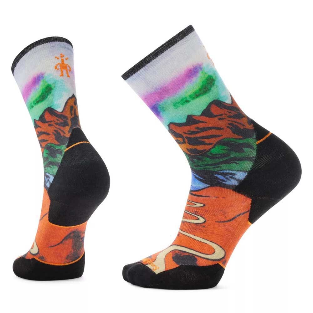 

Носки Smartwool Run Targeted Cushion Singletrack Print Crew Half, разноцветный
