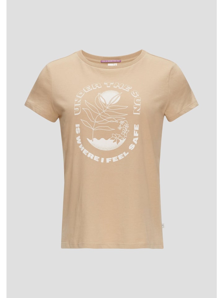 

QS Футболка цвета 83D0_песочный, Бежевый, QS Футболка цвета 83D0_песочный