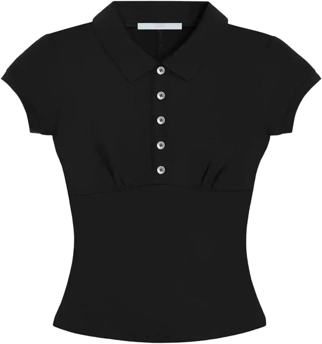 Женская поло с отложным воротником, короткий рукав, Slim Fit
