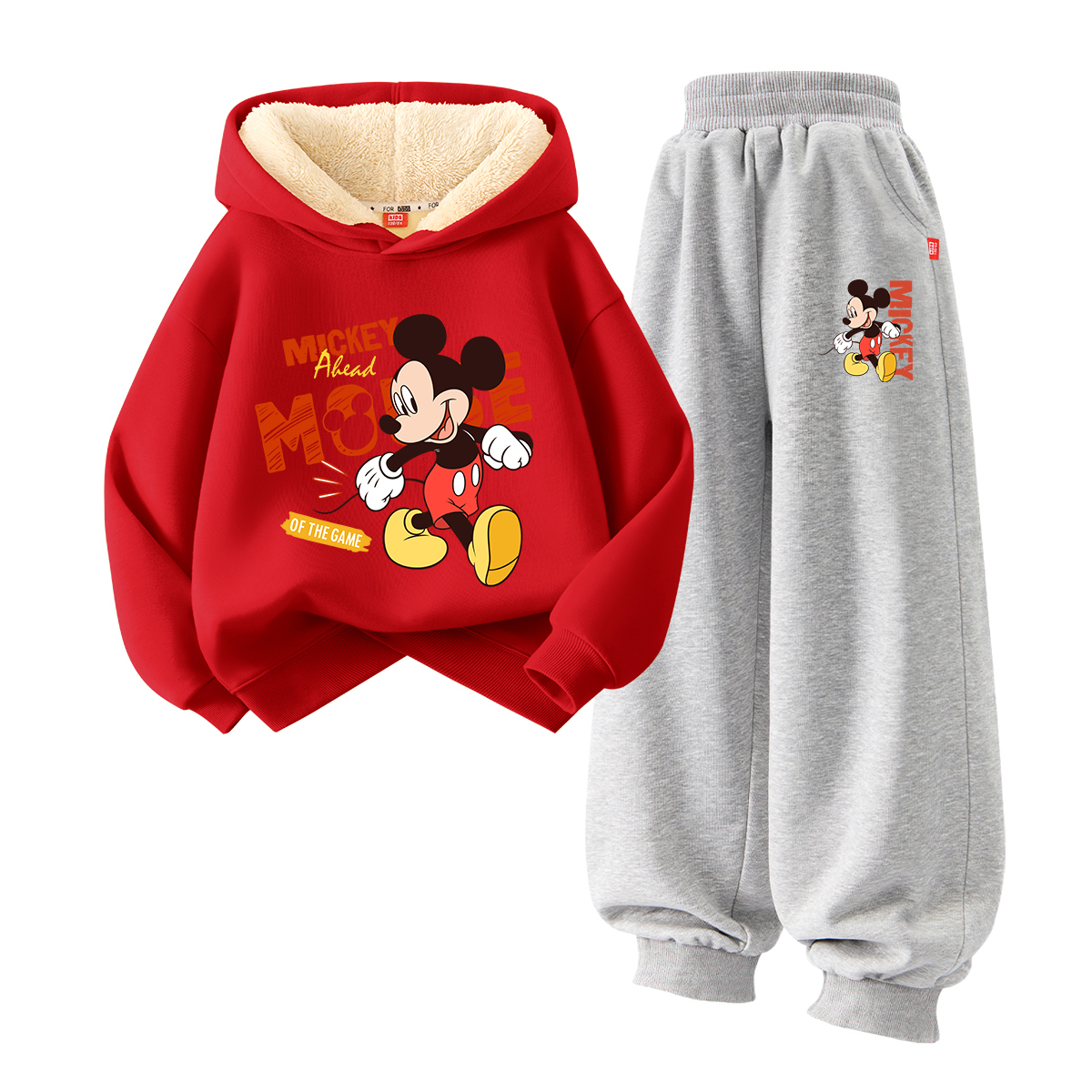 

Детская повседневная спортивная одежда Disney, [thickened and fleece-lined]di dai xiao qi красный+di dai xiao qi k серый