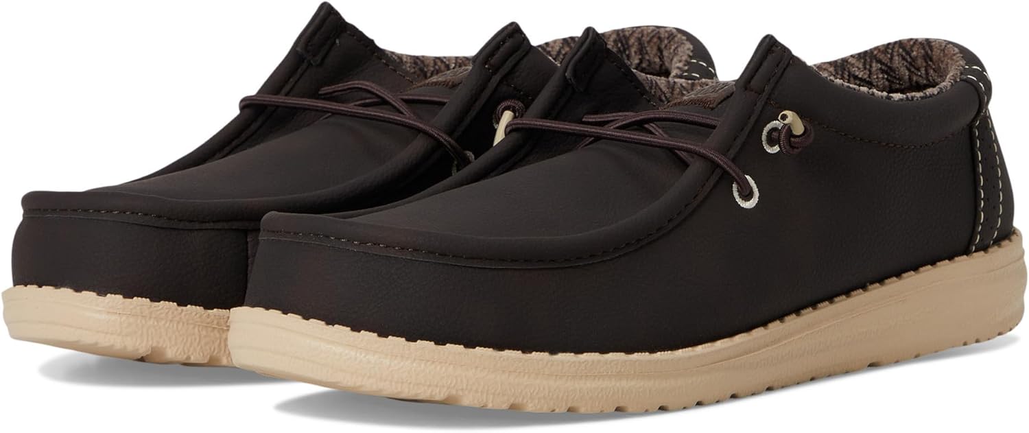 

Кроссовки HEYDUDE Boys Wally Classic (Little Kid/Big Kid), Mole Brown