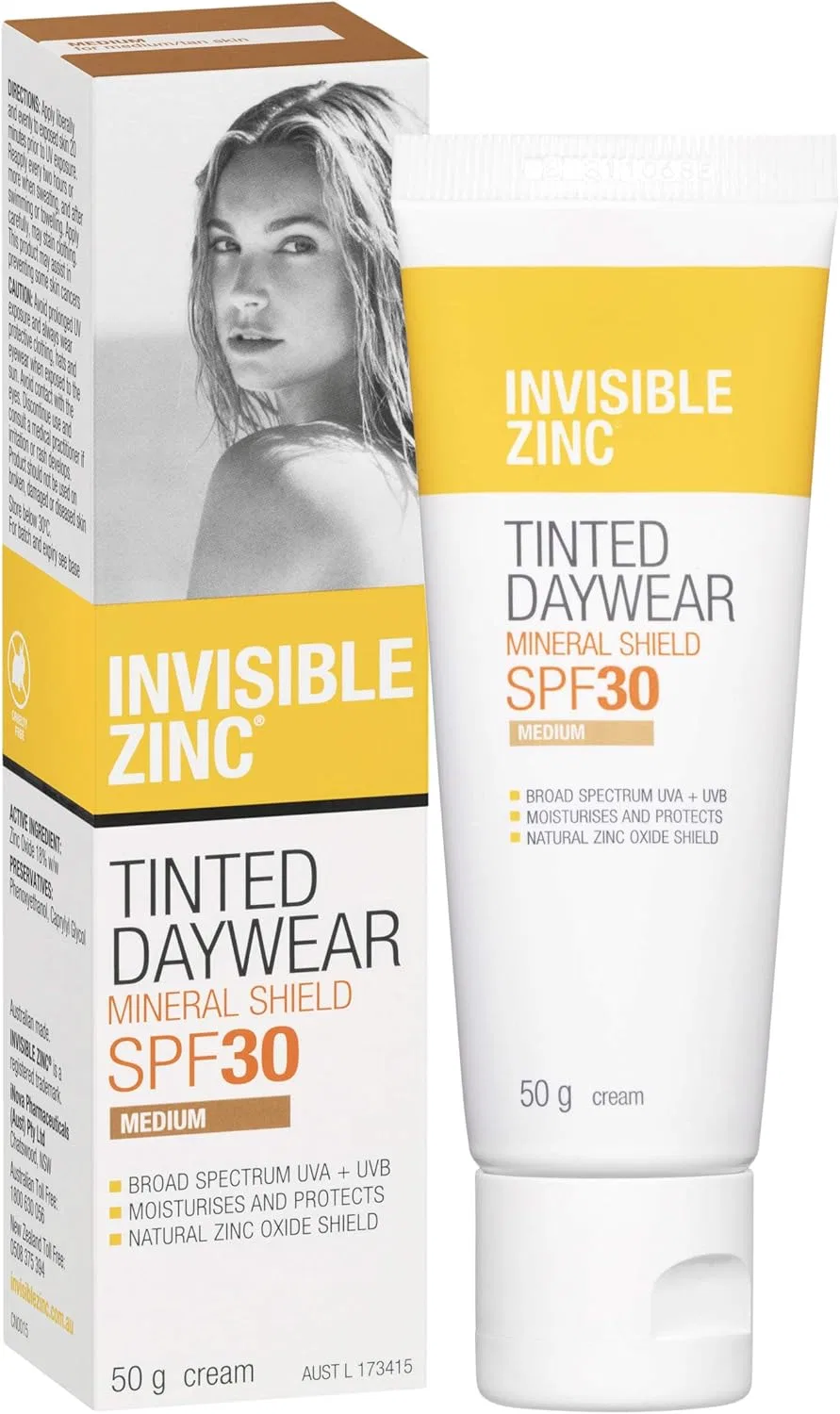 Крем для лица SPF INVISIBLE ZINC Дневной -основа Medium + — фото 4