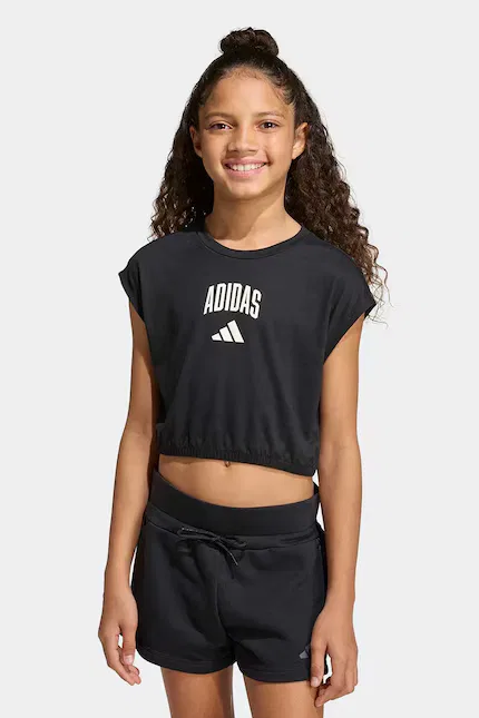 Топ с коротким рукавом Adidas, черный