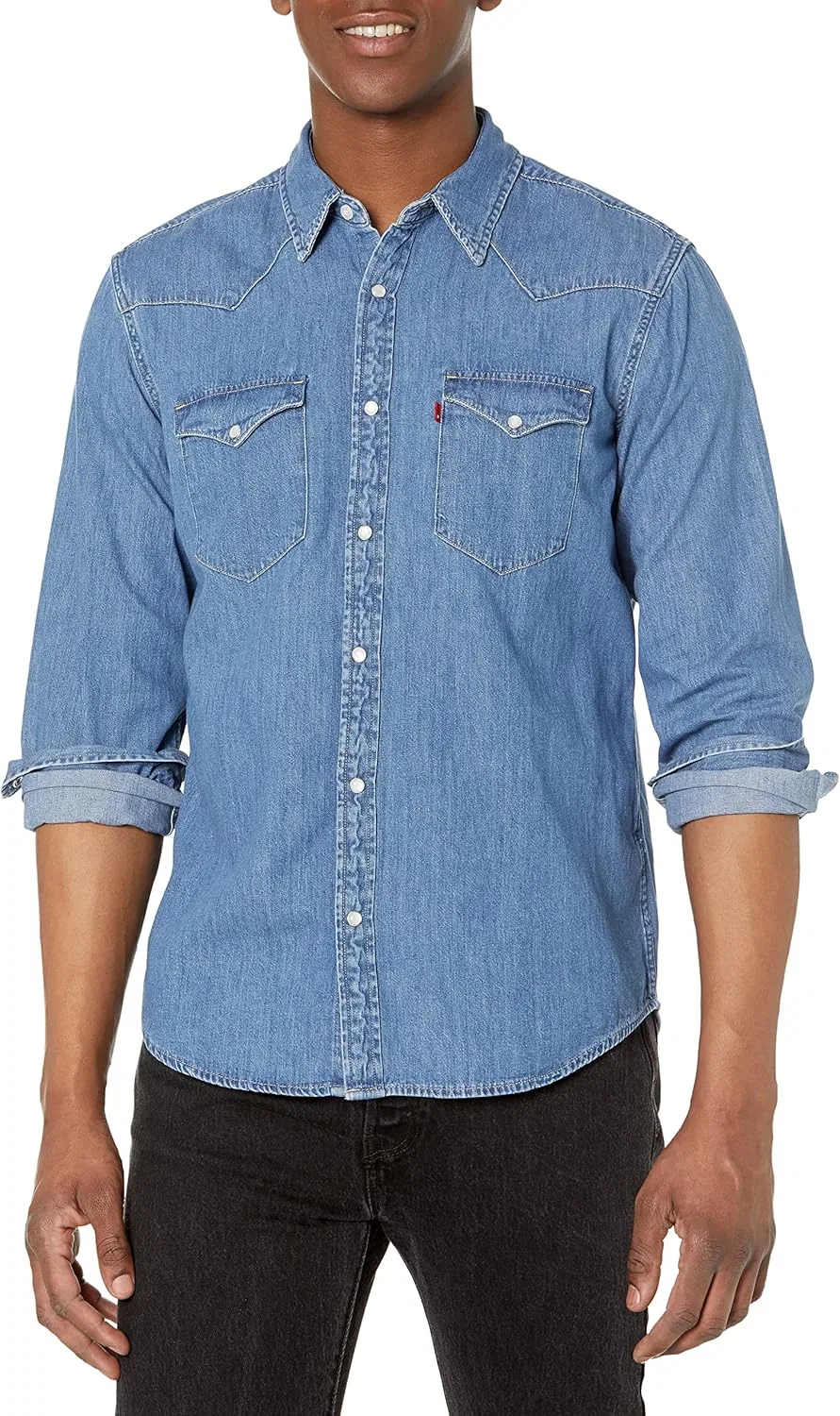 Рубашка классическая Western Levi's, Franklin Stone Wash
