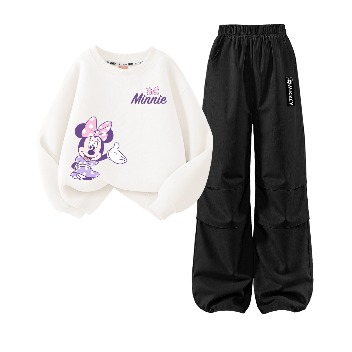 

Детская повседневная спортивная одежда Disney, белый/черный