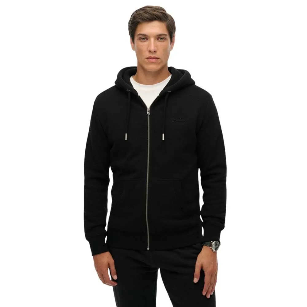 

Толстовка Superdry Vintage Logo Embroidered half zip, черный