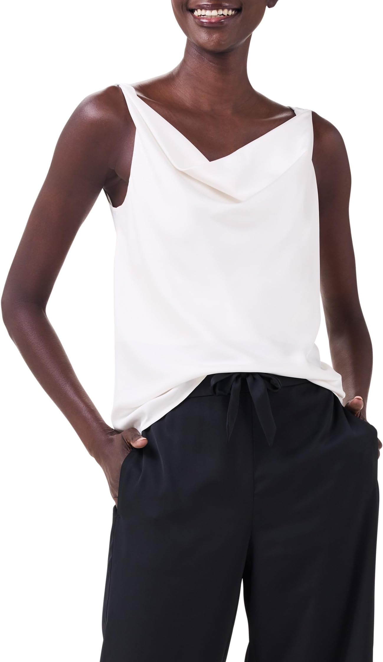 

Топ NIC+ZOE Crepe Drape Tank, цвет Classic Cream