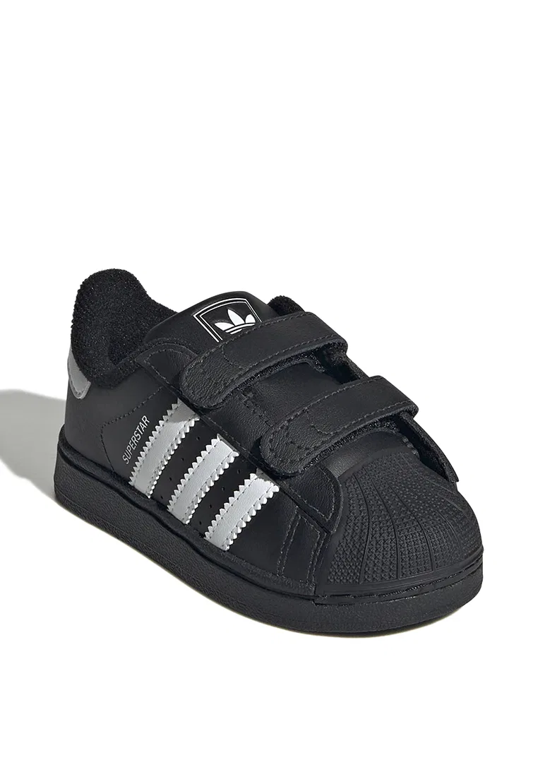 Кроссовки, на шнуровке, Superstar II, Adidas, белый/черный — фото 2